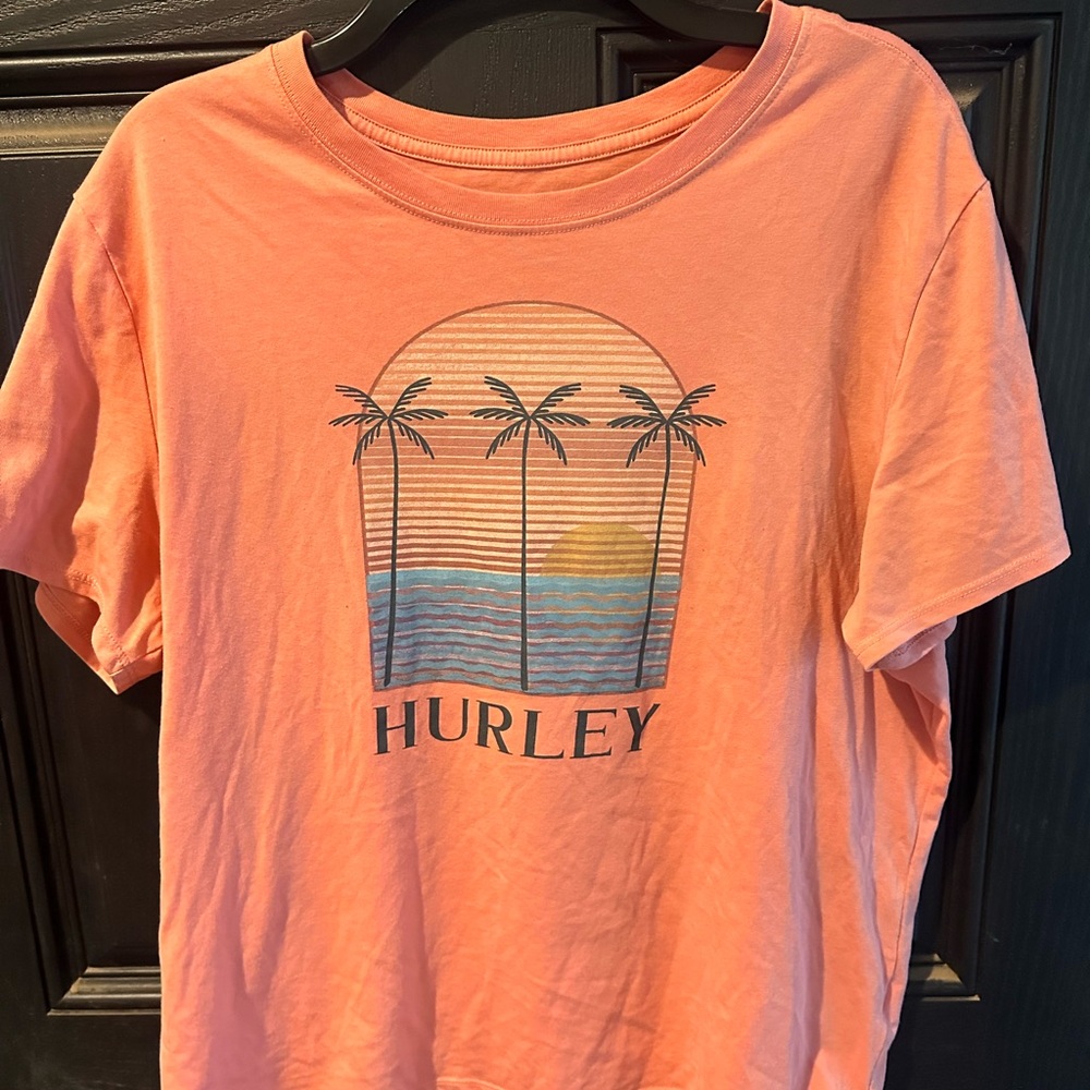 Hurley Coral Sunset Graphic Tee